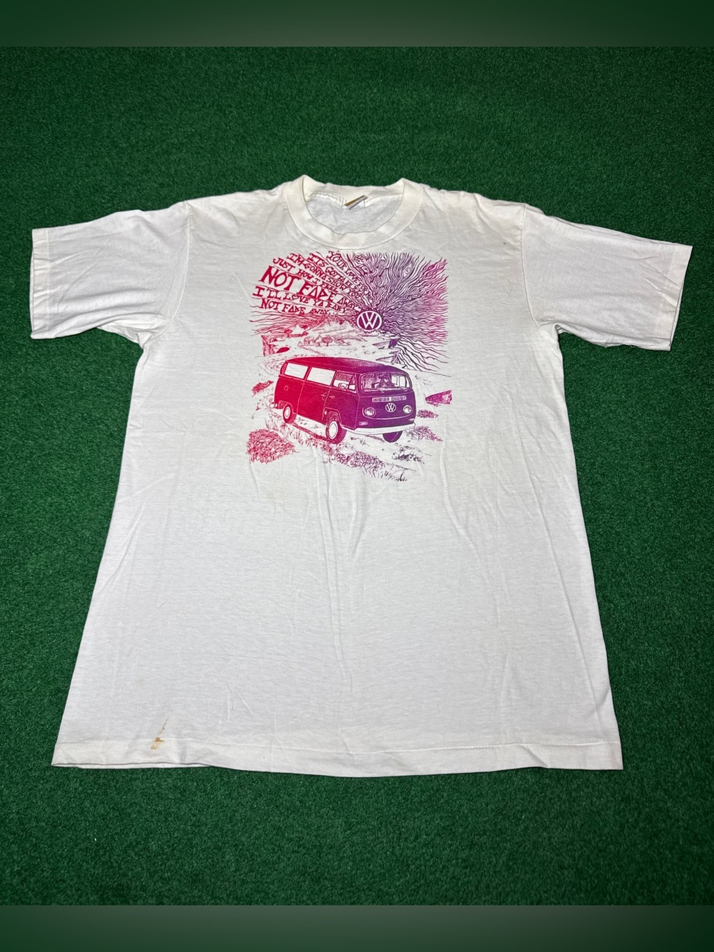 Volkswagen Van Vintage T Shirt 90s Hippie Grateful Dead Not Fade Away L Shirt